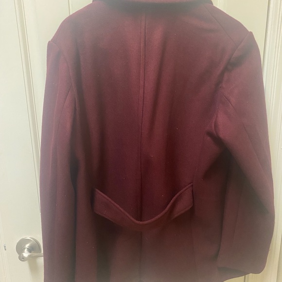 Old Navy-Pea Coat-Maroon-Size XL - Picture 2 of 4